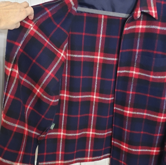 LAUREN RALPH LAUREN Wool 100% Pure Plaid Shacket Jacket Full Zip Large R… - Picture 10 of 16